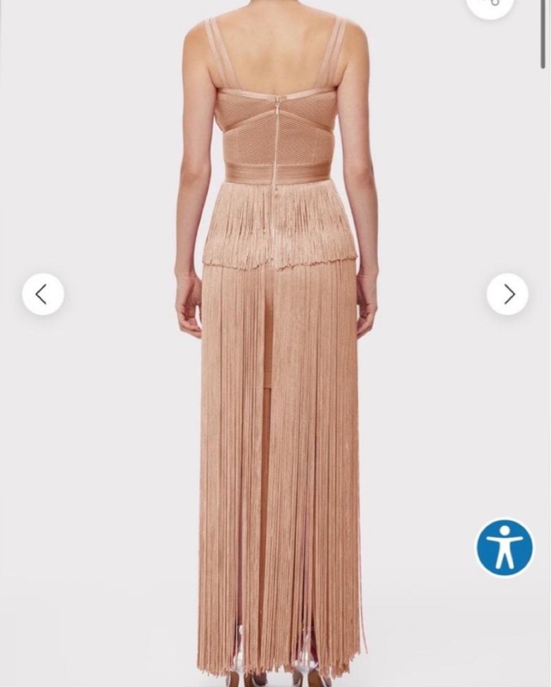 Herve Leger Fringe Evening Dress by Herve Leger - Pickle