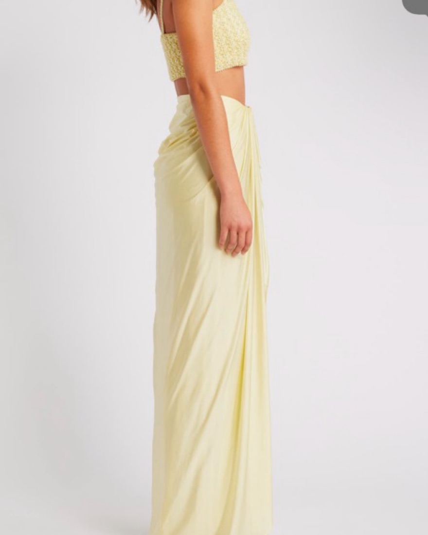 Sani Pearl Beaded Lehenga/Saree/Sari by Sani - Pickle