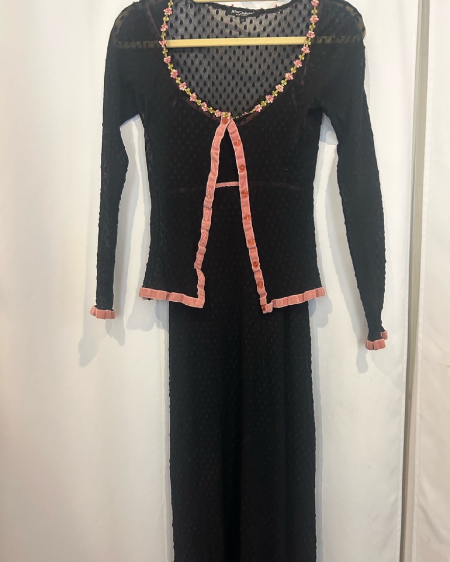 Vintage Betsey Johnson slip dress set by Betsy Johnson - Pickle
