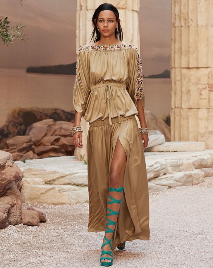 Chanel '18 Grecian Gladiator Heels by Chanel - Pickle