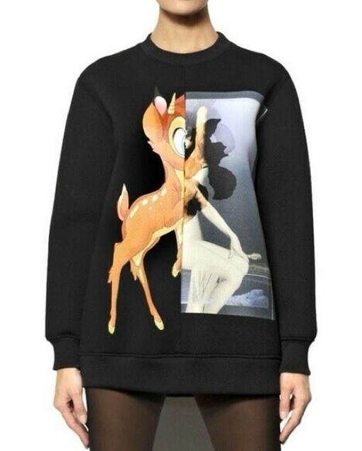 Givenchy ×Bambi Givenchy x Disney White Bambi Print Jersey Crewneck TShirt L | eBay