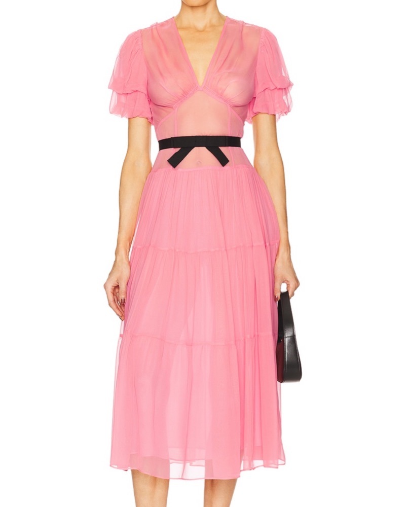 Helsa - Sasha Dress in Coral Pink by Helsa - Pickle