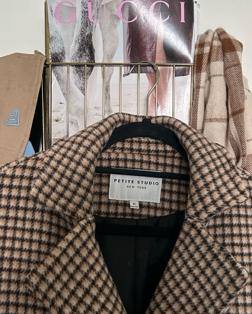 Petite Studio NYC Plaid Coat by Petite Studio - Pickle