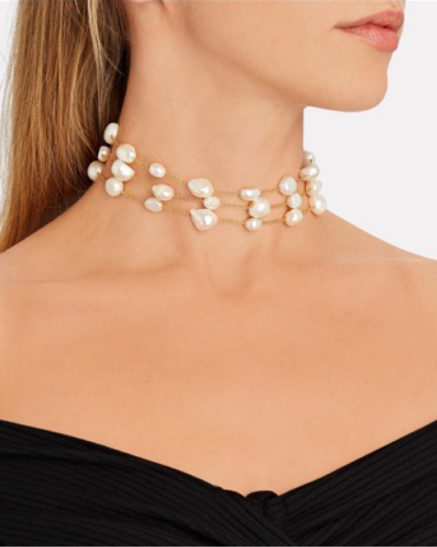 Cult Gaia Nayla Pearl Choker by Cult Gaia - Pickle