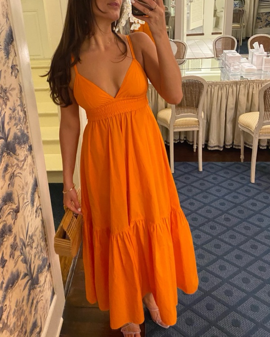 A.L.C. Rhodes Maxi Dress (Orange) by ALC - Pickle
