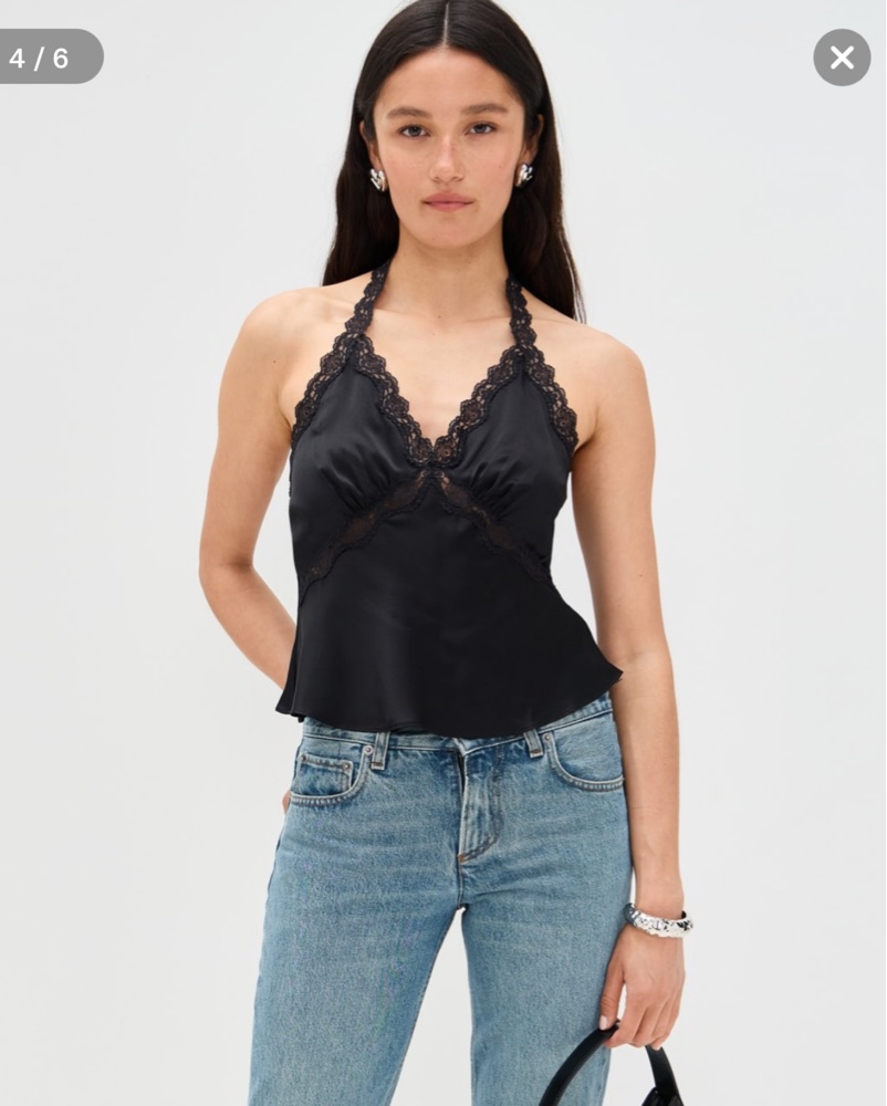 Reformation Monica Silk Halter Top by Reformation - Pickle