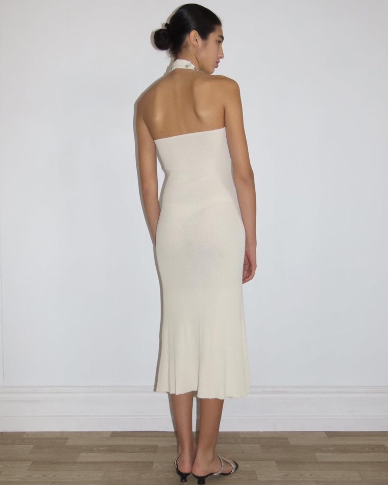 Paloma Wool Beige Tulip Midi Dress by Paloma Wool - Pickle