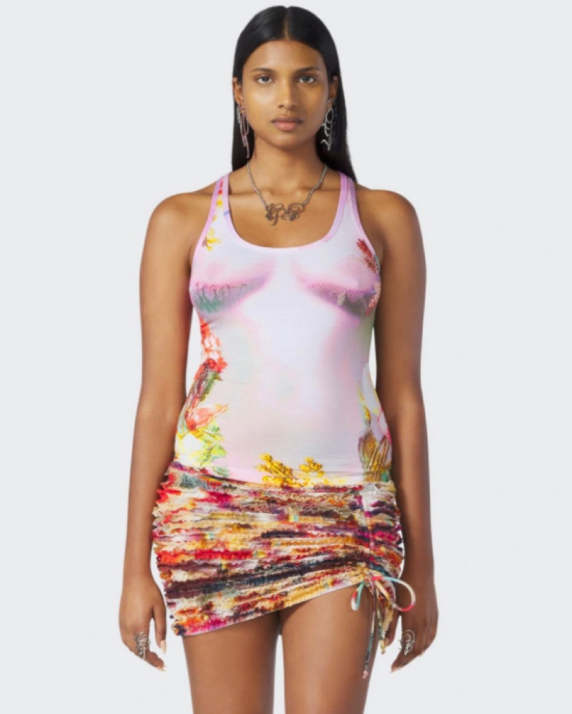 Jean Paul Gaultier Pink Body Flower Top by Jean Paul Gaultier - Pickle