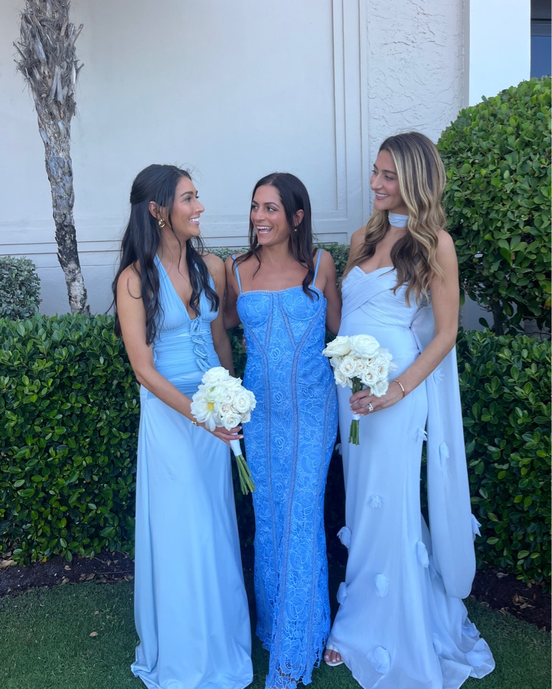 Self-Portrait Georgette Appliqué Gown by Self Portrait - Pickle