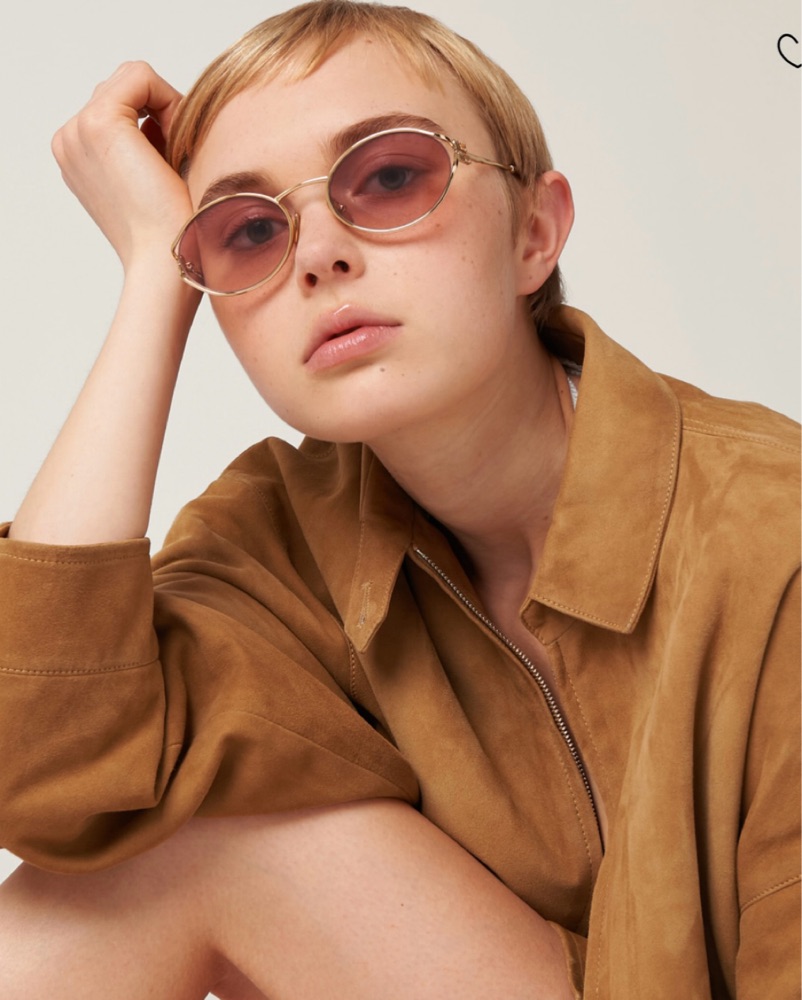 Miu Miu Logo Sunglasses by Miu Miu - Pickle