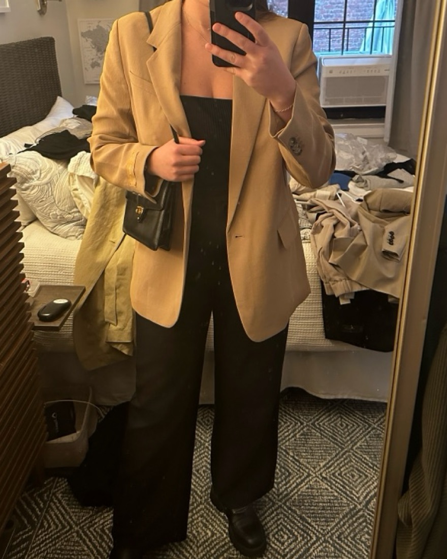 Wilfred Generation Blazer - Gold Camel by Aritzia - Pickle