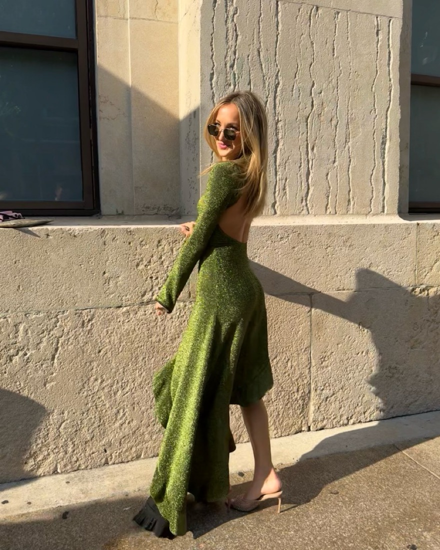 ワンピース Fendi Olive Green Sable Dress Fendi Olive Green Sable Dress