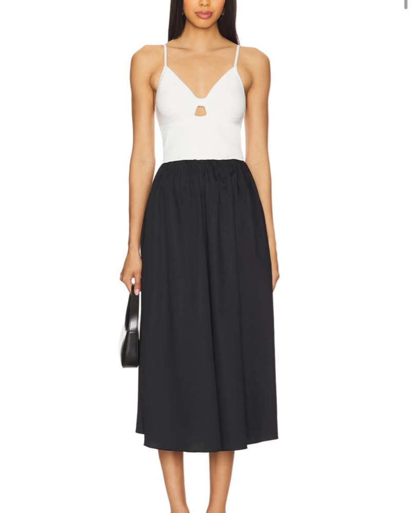 ASTR The Label Black And White Midi Dres by Astr The Label - Pickle