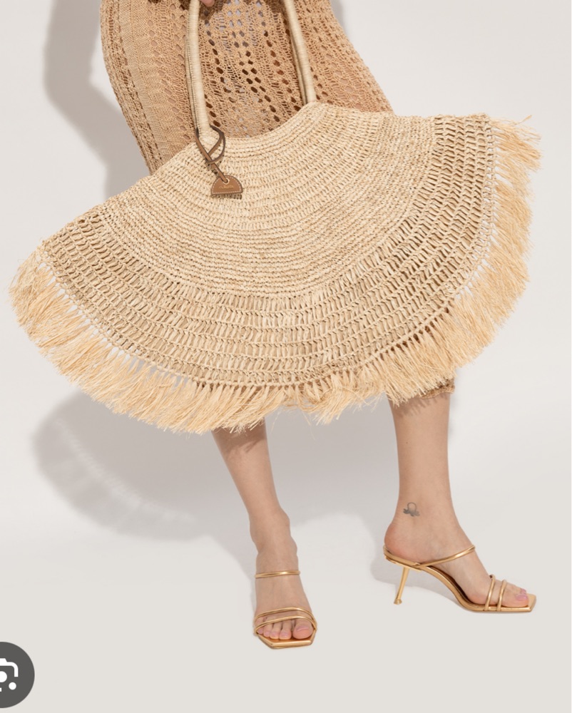 Cult Gaia Lucia Tote - Raffia Material by Cult Gaia - Pickle