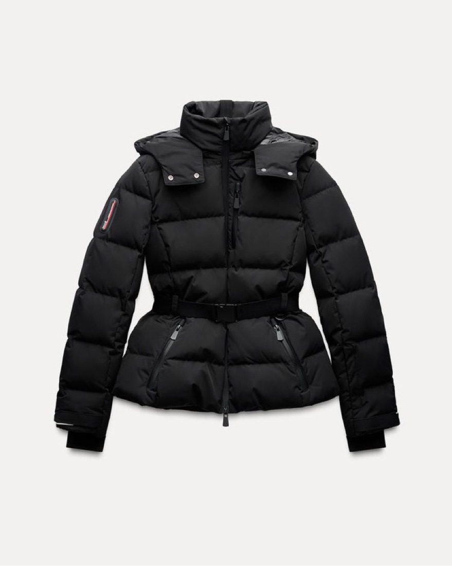 Zara Recco Technology Belted Ski Jacket by Zara - Pickle