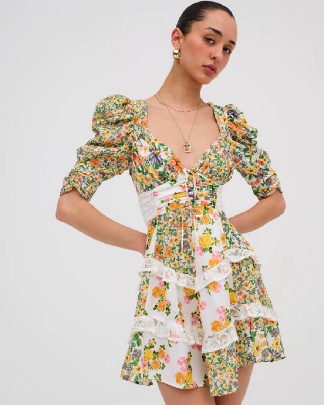 For Love And Lemons Rosalyn Mini Dress by For Love & Lemons - Pickle