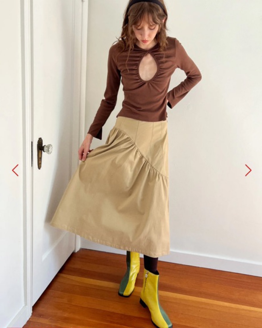 Lisa Says Gah! Maeve Midi Skirt by Lisa Says Gah! - Pickle