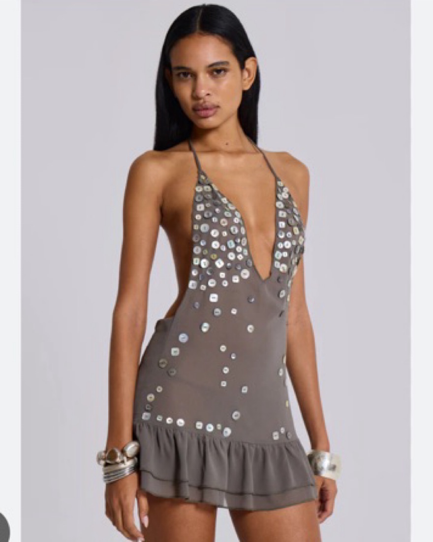 Jaded London Button Me Up Mini Dress by Jaded London - Pickle