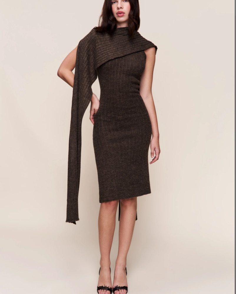 GUIZIO Knit Hooded Dress by Danielle Guizio - Pickle