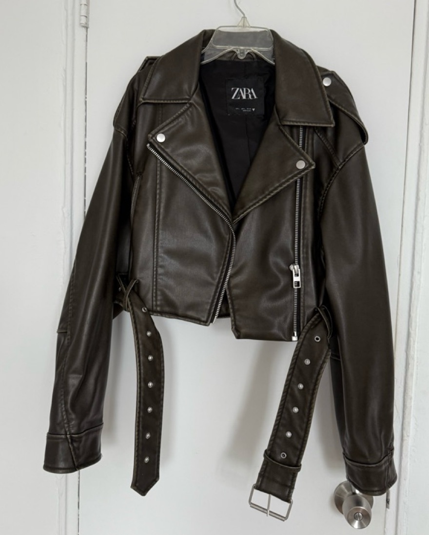 Zara Leather Jacket by Zara - Pickle