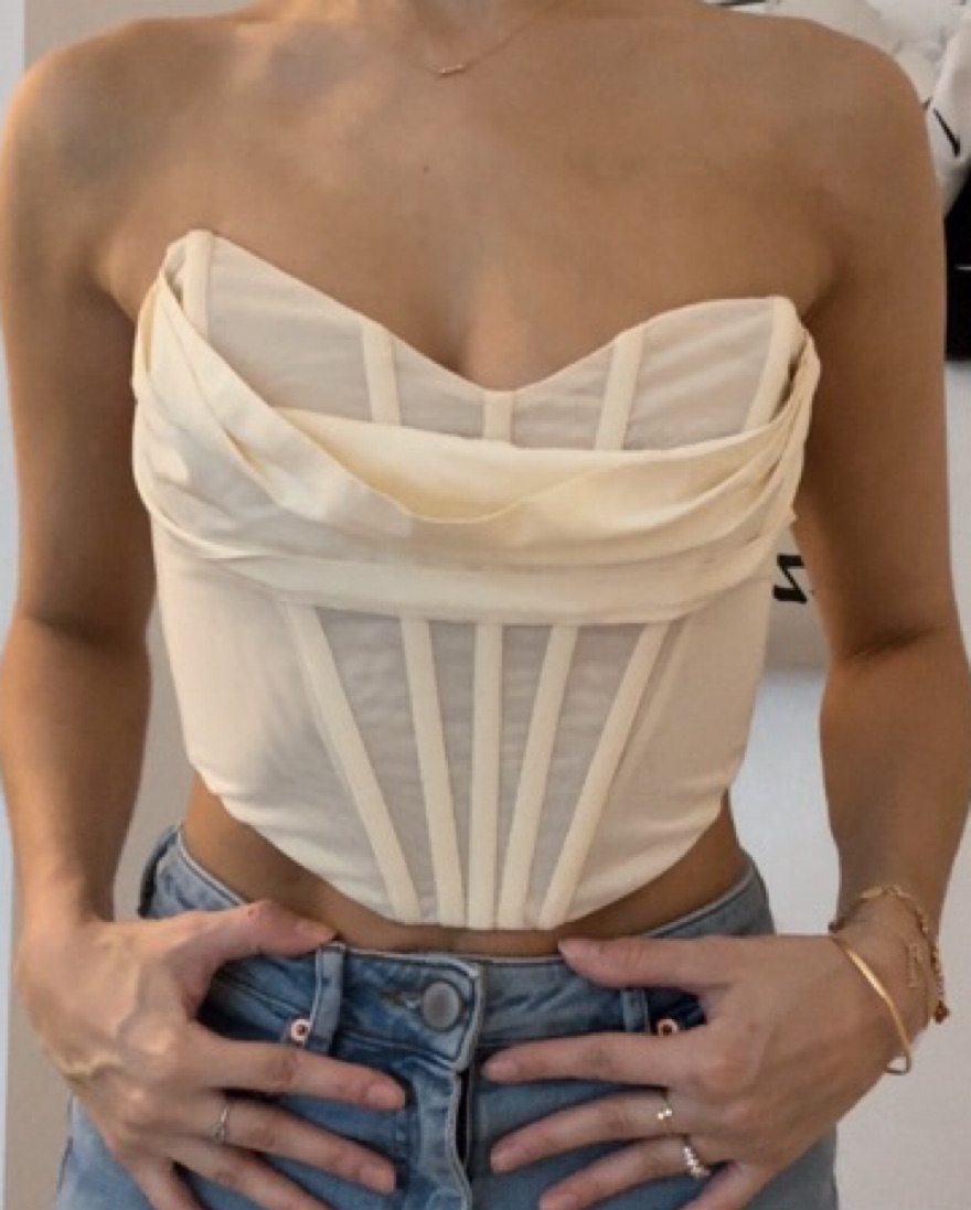 Hailee Bustier Top Ivory NBD size XS by NBD - Pickle