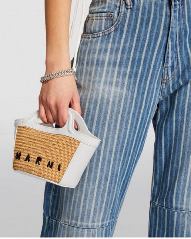 Marni Tropicalia Micro White Raffia Bag by Marni - Pickle