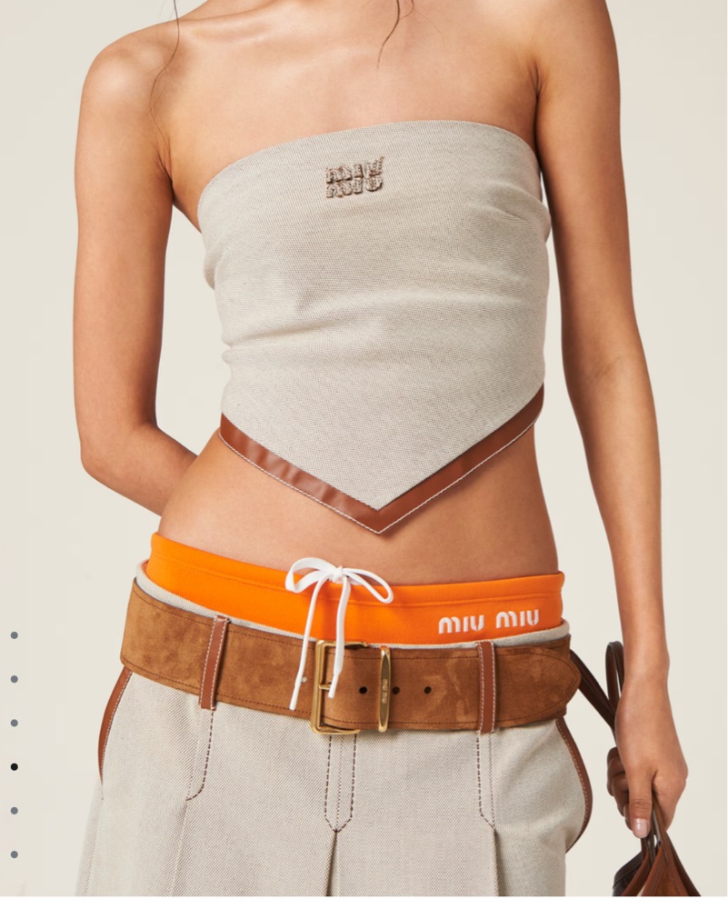 Miu Miu Canvas Top by Miu Miu - Pickle