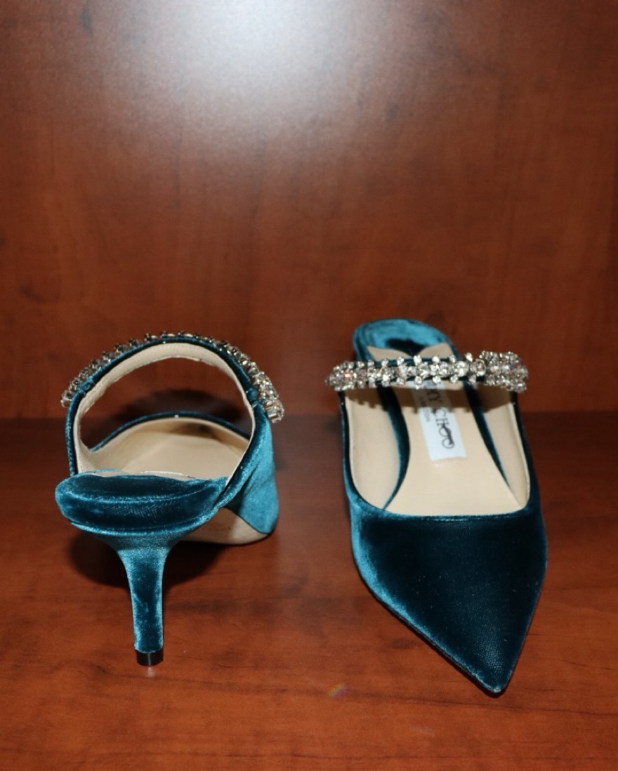 Jimmy Choo Bing 65 Velvet Blue by Jimmy Choo - Pickle