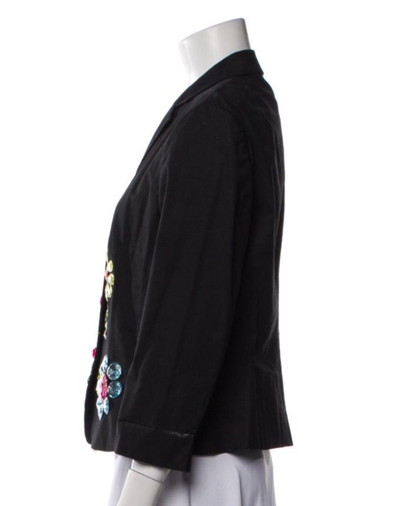 MOSCHINO 花刺繍飾りビッグカラーテーラージャケット Vintage Moschino Flower Blazer by Moschino - Pickle