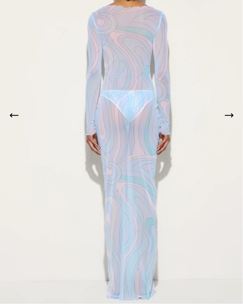 Pucci Marmo Print Long Dress (S/M) by Pucci - Pickle