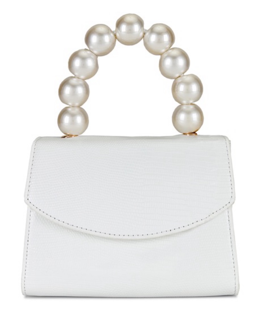ohga オオガ　PAT BAG 本革　白 Peta Pearl Handle Bag by Olga Berg - Pickle