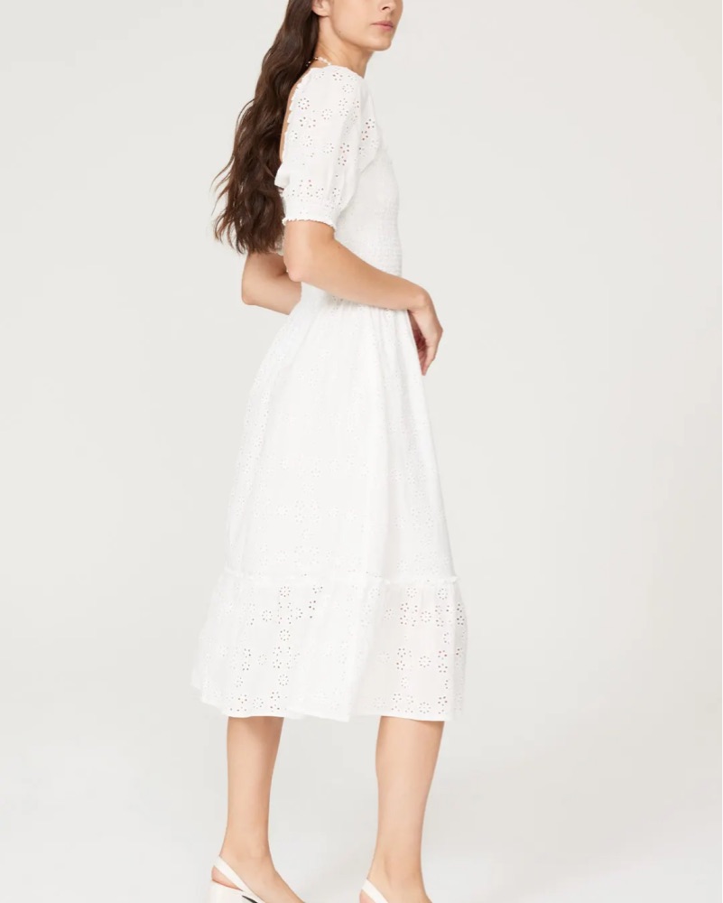 Hill House Eyelet Louisa Nap Dress by Hill House Home - Pickle
