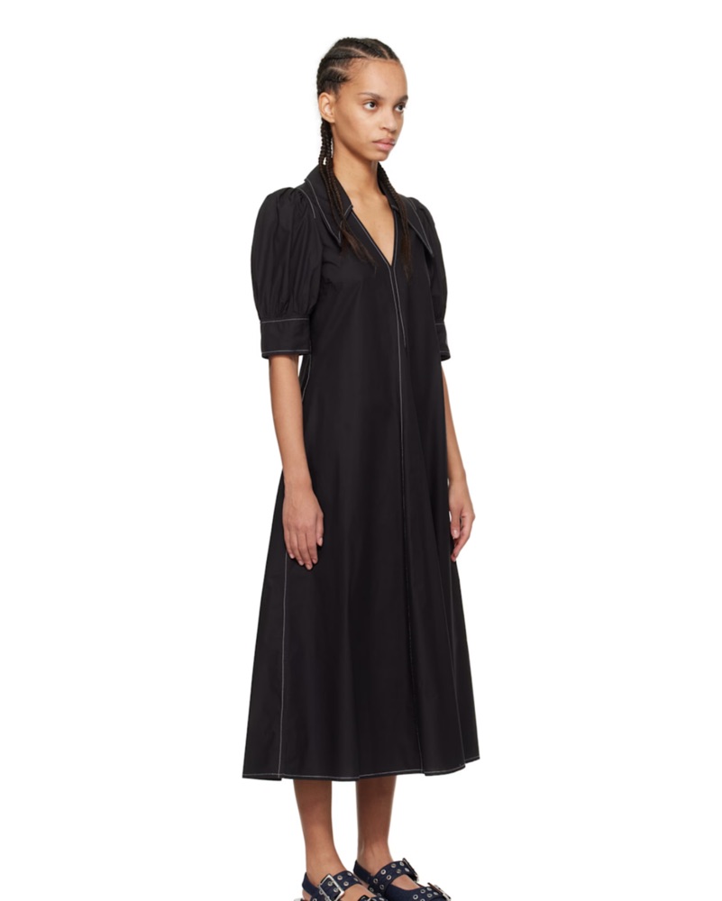 Ganni Black Midi Dress by Ganni - Pickle