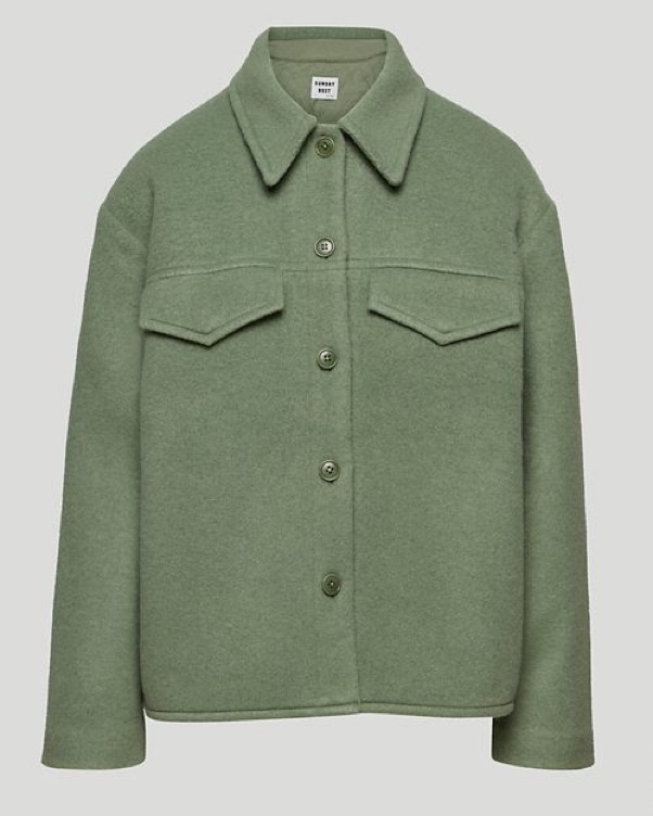 Sunday Best Sky Shirt Jacket Sage Frost by Aritzia - Pickle