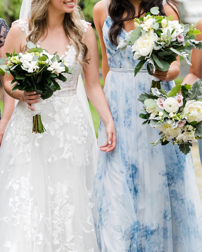 Marchesa Notte Blue Floral Gown by Marchesa Notte - Pickle