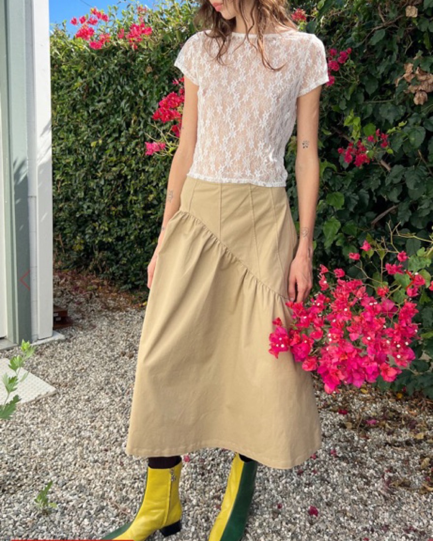 Lisa Says Gah! Maeve Midi Skirt by Lisa Says Gah! - Pickle