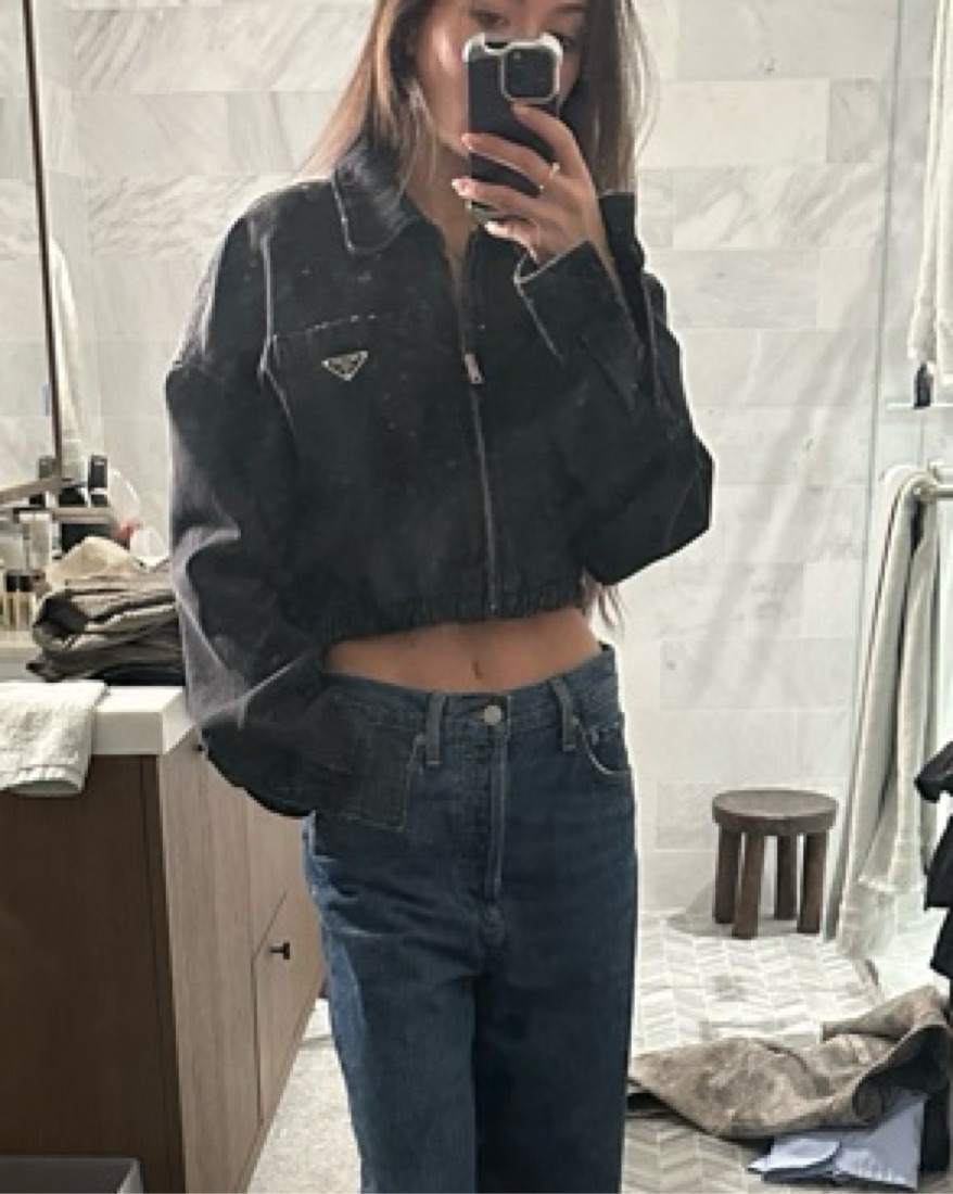 Prada Cropped Denim Jacket by Prada - Pickle