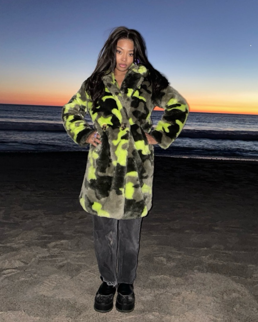 AAKAM Fur Camo Contrast Jacket ファージャケット 아캄 퍼 카모 컨트래스트 자켓 블랙 | AAKAM | KREAM