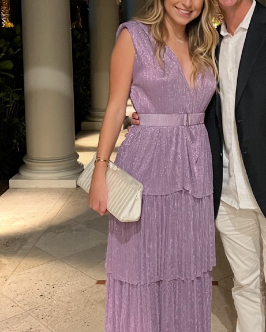 Elegant Pleated Lavender Maxi Dress by Sabina Musayev - Pickle