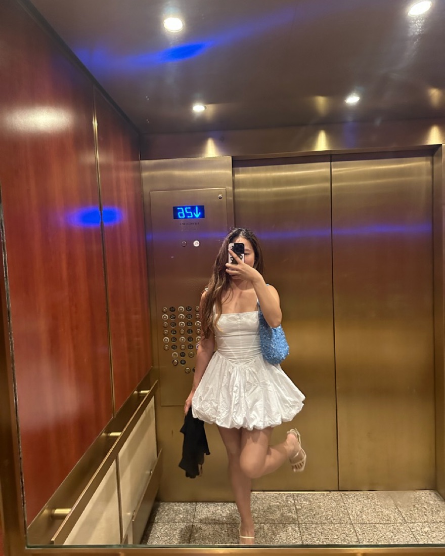 HELSA Poplin Bubble Mini Dress White by Helsa - Pickle