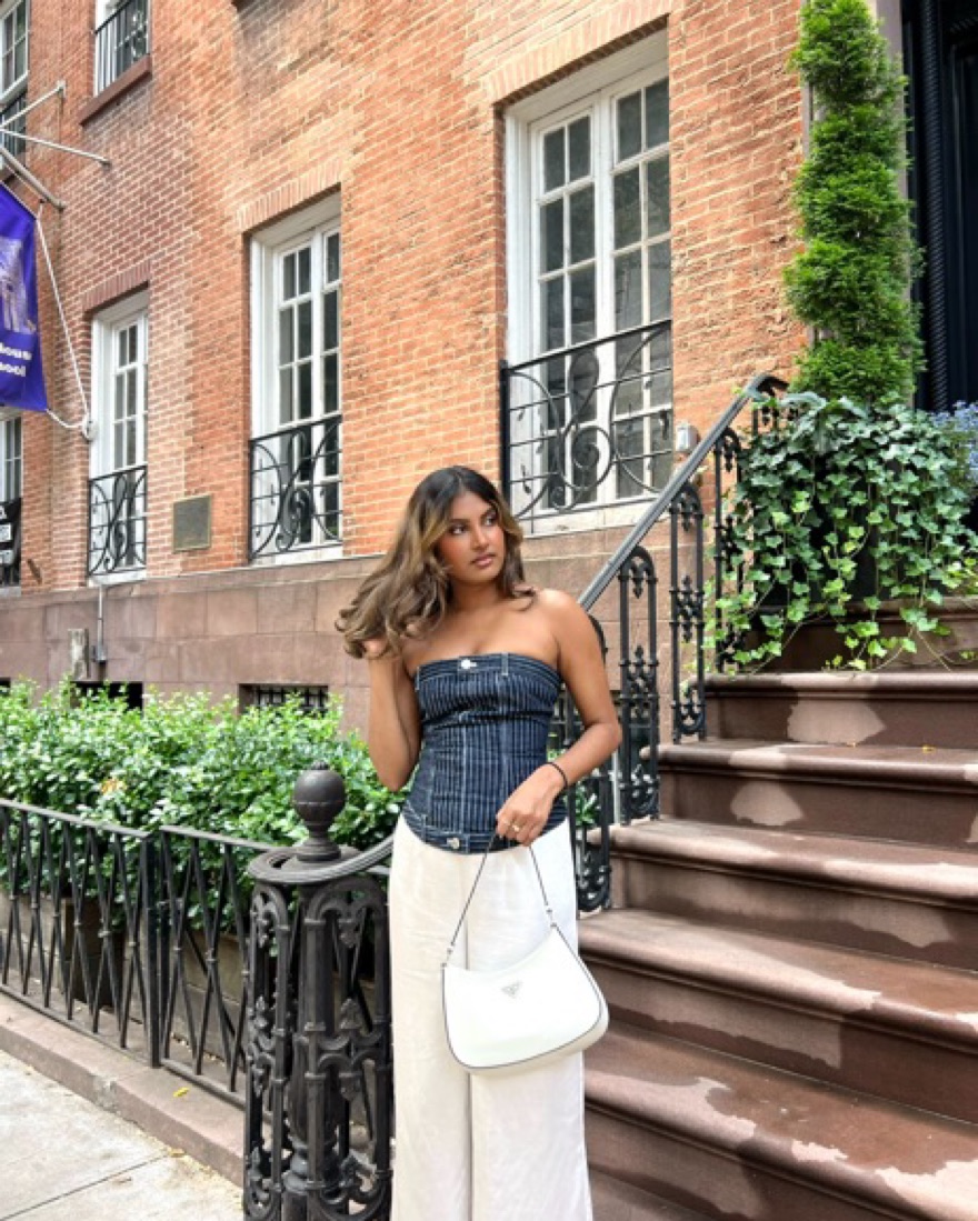 Zara Denim Corset Top by Zara - Pickle