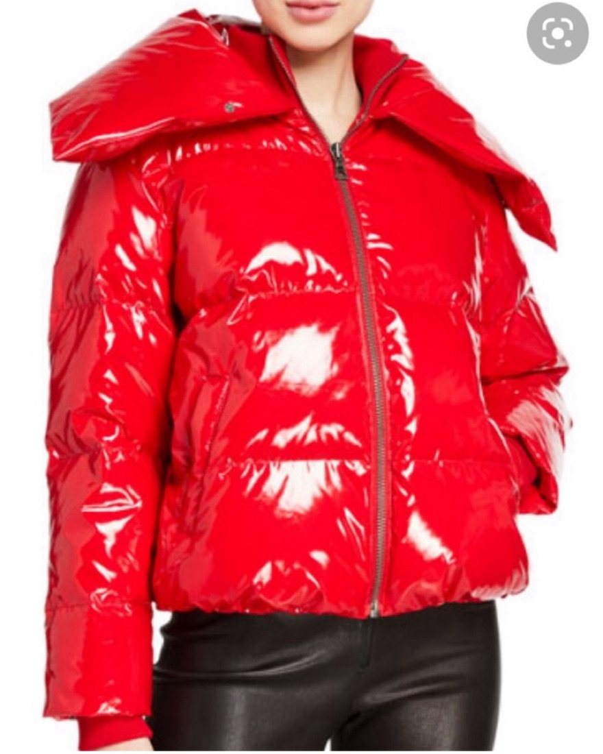 Alice Olivia Red Durham Puffer Jacket Pickle