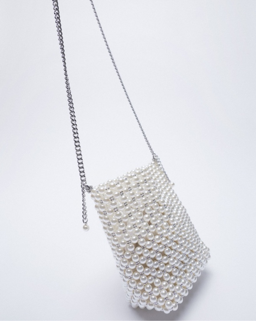 Zara Pearl Mini Bucket Bag by Zara - Pickle