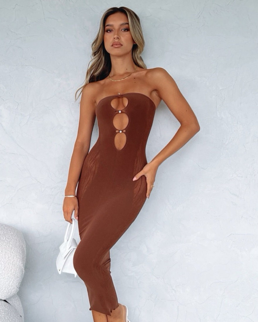 極美品　20年　公式IG掲載　FOXEY Dress Timeless 40 White Fox Your Peace Midi Dress by White Fox Boutique - Pickle