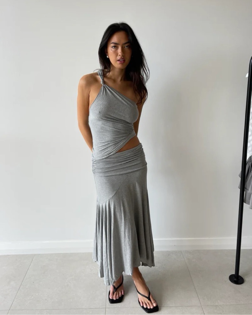 Gimaguas Grey Gilda Maxi Skirt by Gimaguas - Pickle