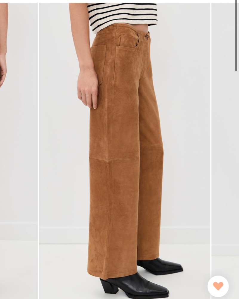 La Ligne Suede Pants by La Ligne - Pickle