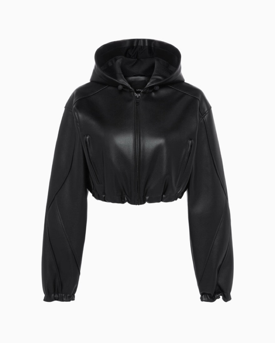 Khy Vegan Leather Hoodie by Khy - Pickle