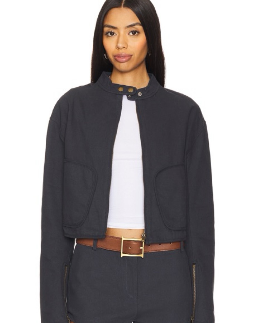 Lioness Crue Cropped Jacket by Lioness - Pickle