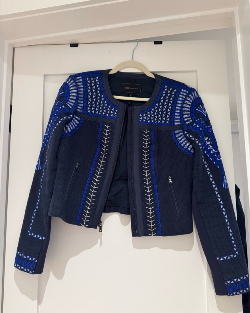 BCBGジャケット BCBG Embroidered Jacket by BCBGMAXAZRIA - Pickle