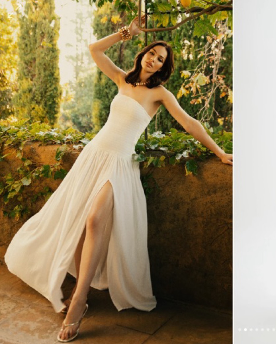 MAUREEN Cotton Shirring Maxi Dress by Meshki - Pickle
